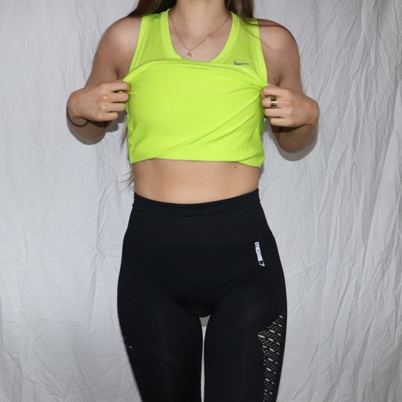 Neon Green Nike Workout Tank Top - Picture 4 of 4